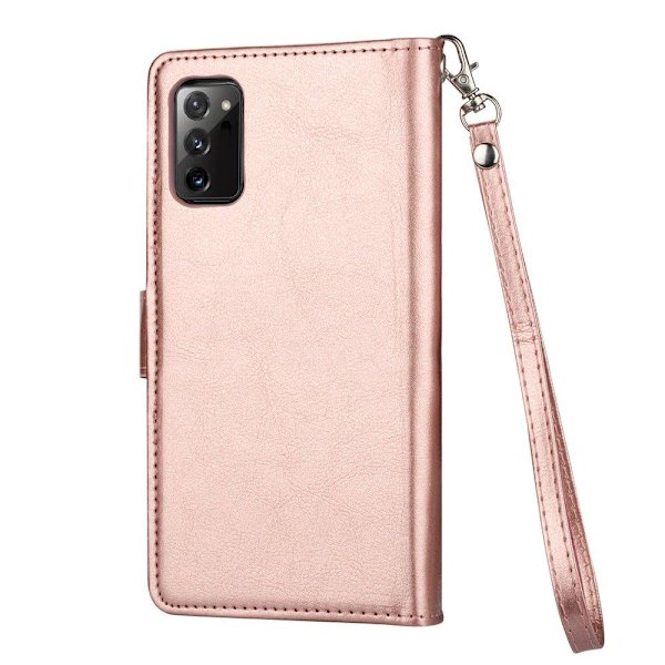 Samsung Galaxy Note 20 - 9-Korts Plånboksfodral Roséguld