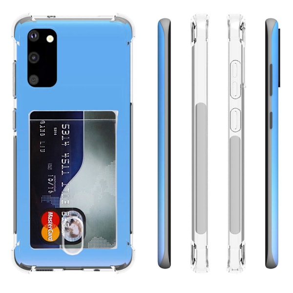 Samsung Galaxy S20 FE - Skyddsskal med Korthållare Transparent