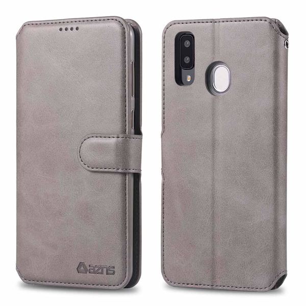 Samsung Galaxy A20E - Stilrent Plånboksfodral (AZNS) Grå