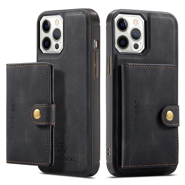 iPhone 12 Pro - Skal med Kortfack Svart