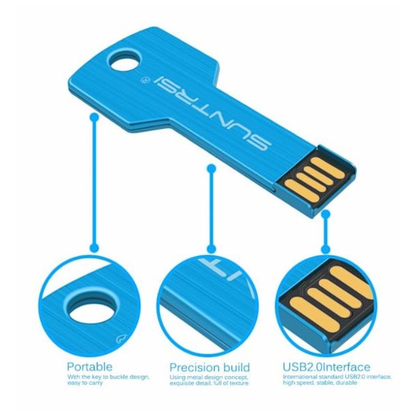 USB 2.0 minne flash (Metall) 16GB Grön