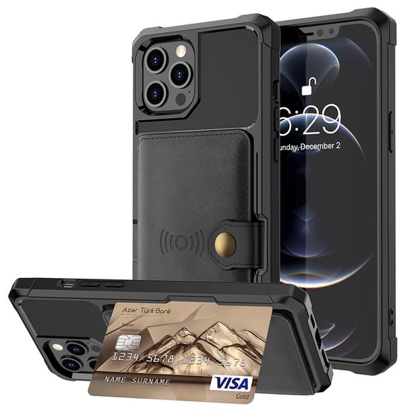 iPhone 13 Pro Max - Cover med kortholder Grön