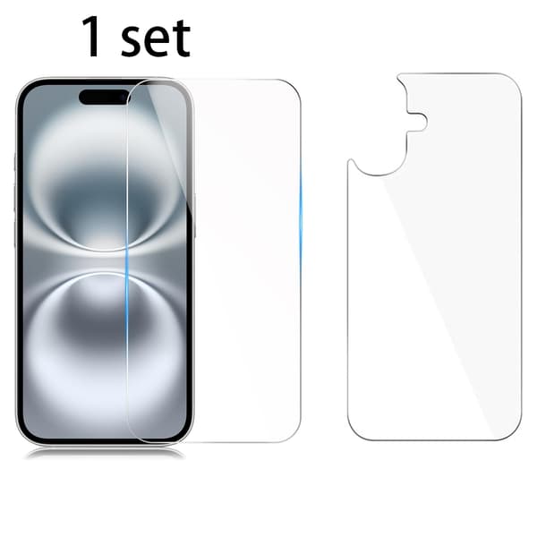 iPhone 16 2-pack set Fram- & Baksida Skärmskydd 0,3mm