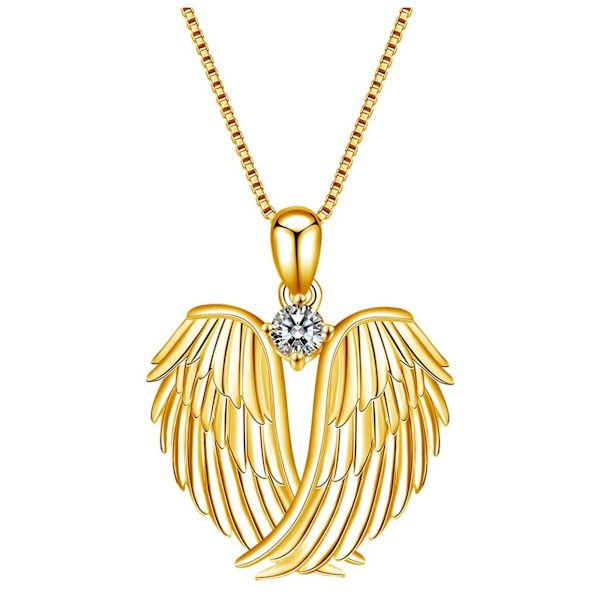 Stilrent Ängelvings Halsband Guld