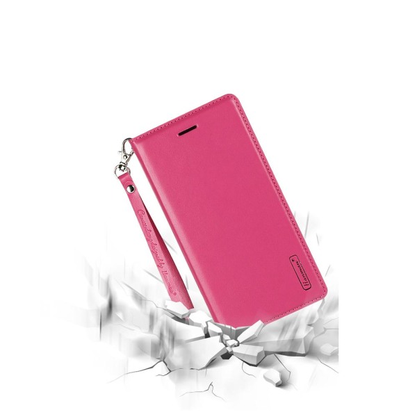 Hanman Wallet etui til iPhone 8 Plus Rosaröd