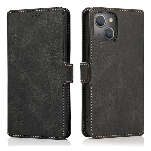 iPhone 15 Plus - Elegant Flip Wallet Skinnfodral Green