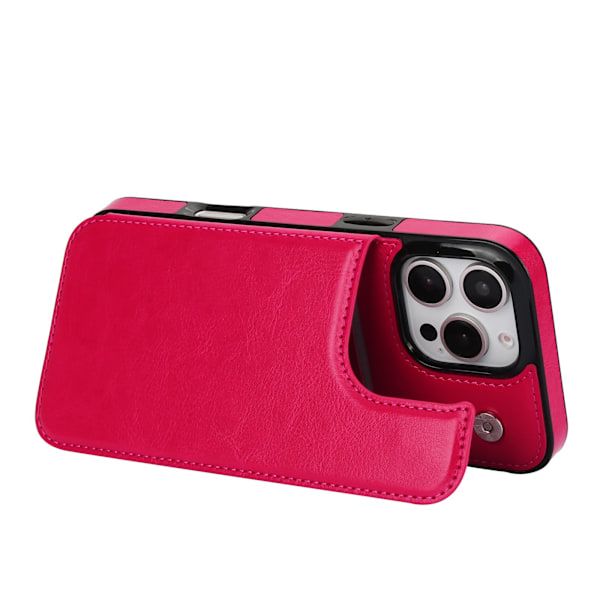 iPhone 16 Pro Max - Plånboksskal med magnetlås från NKOBEE Rosa