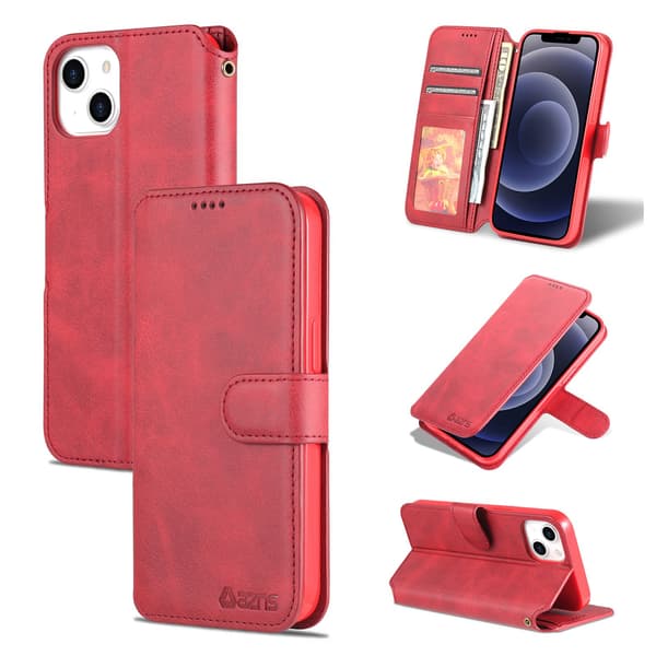 iPhone 14 Plus - Plånboksfodral (AZNS) Svart