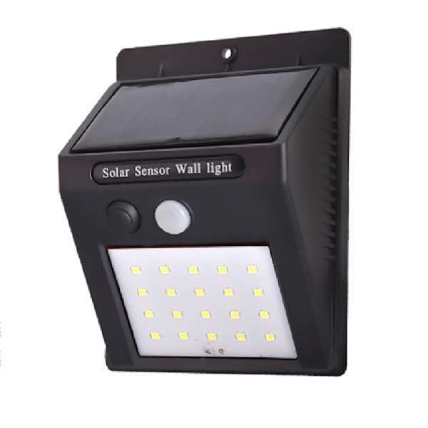 Solcells PIR Automatisk Utomhusbelysning 20 LED