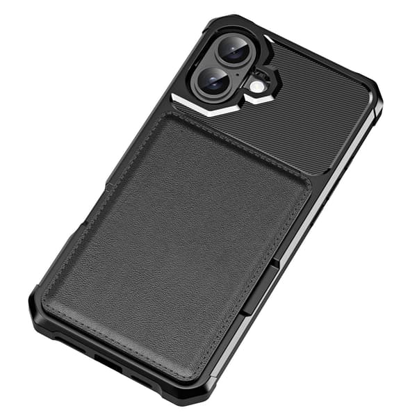 iPhone 16 Kortfodral - Tunt & Skyddande Svart