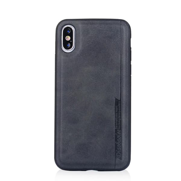 iPhone XS MAX - Stötdämpande PU-Läder Skal Blå