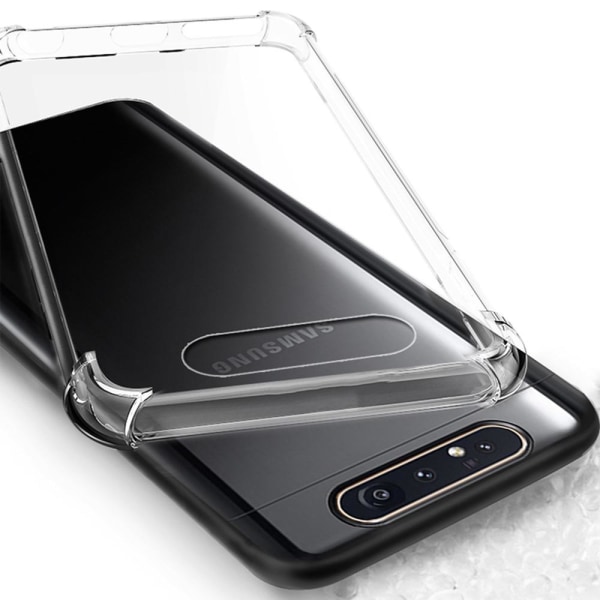 Samsung Galaxy A80 - Kraftig beskyttelsesdeksel med tykke hjørner Transparent/Genomskinlig