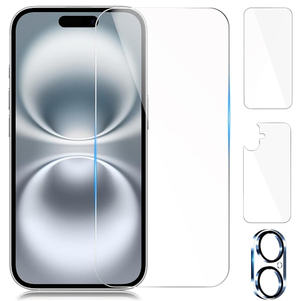3-in-1 iPhone 16 Fram- & Baksida + Kameralinsskydd