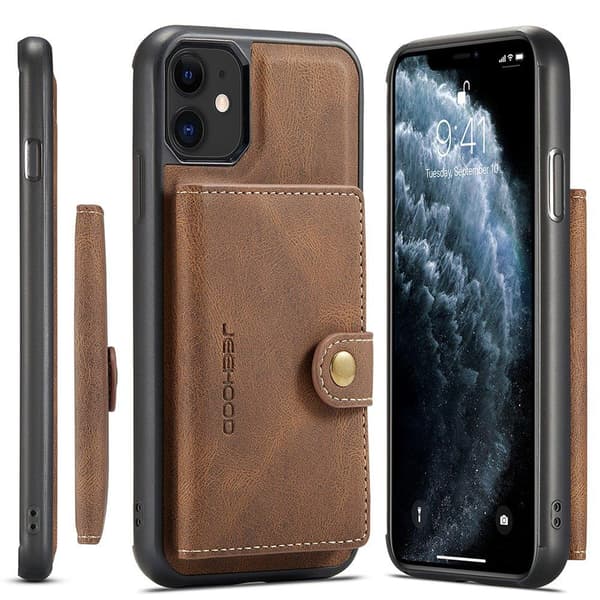 iPhone 12 - Cover med kortholder Röd