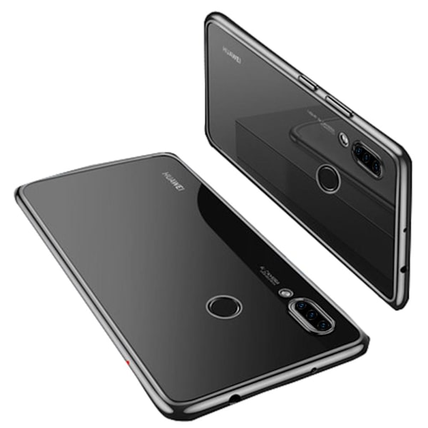 Huawei P30 Lite - Skyddande Silikonskal (Electroplating) Svart