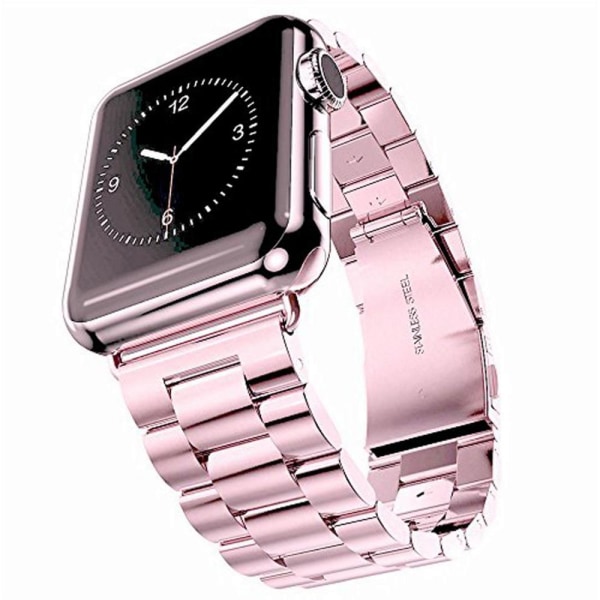 Apple Watch 44mm (4) - Elegant L�nk i Rostfritt St�l Roséguld