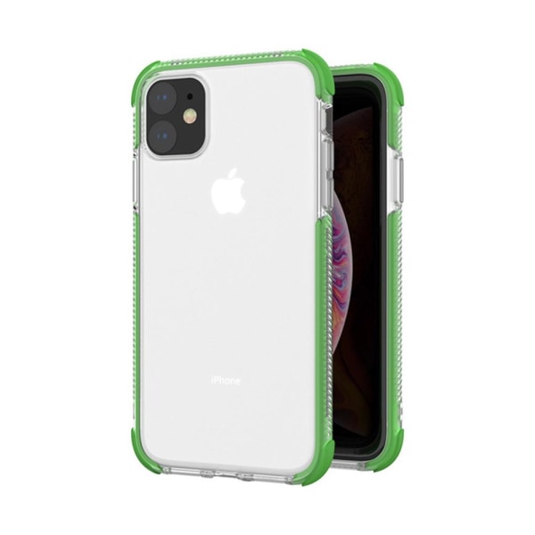 iPhone 11 - Stilfuldt beskyttende silikonecover (FLOVEME) Green Grön