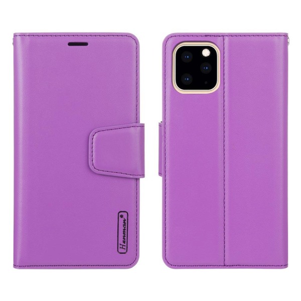 iPhone 11 Pro – käytännöllinen lompakkokotelo (HANMAN) Purple Lila