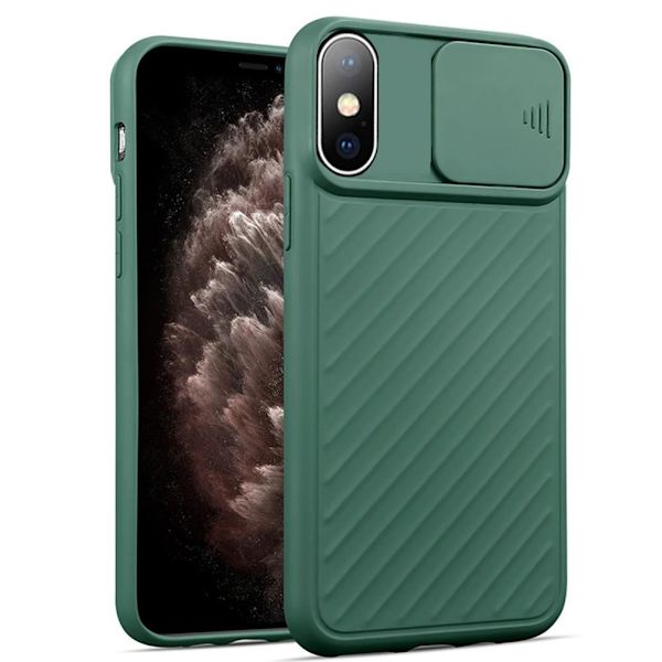 iPhone XS Max - Stilrent Skal med Kamera Skydd Lila