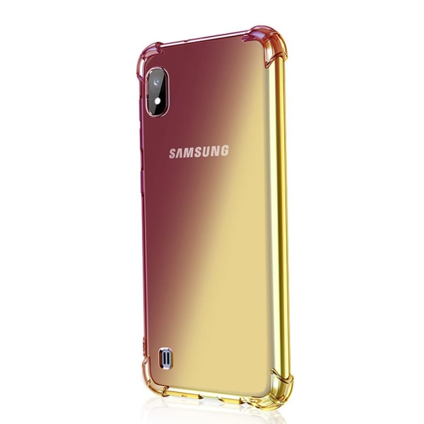 Samsung Galaxy A10 - Professionelt beskyttende silikonecover Black Svart/Guld
