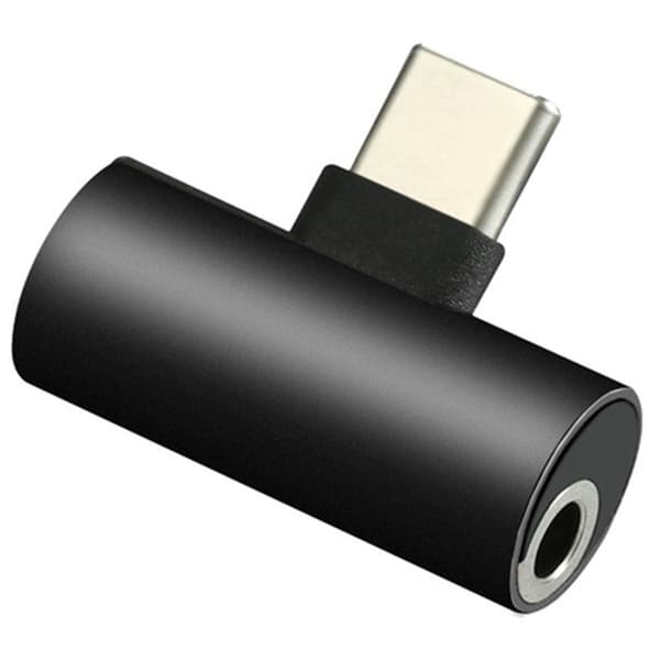 Type-C Audio Adapter AUX 3.5 + Type-C Port Röd