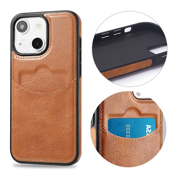 iPhone 14 Leman Plånboksfodral - Slimmad design med kortfack Mörkblå