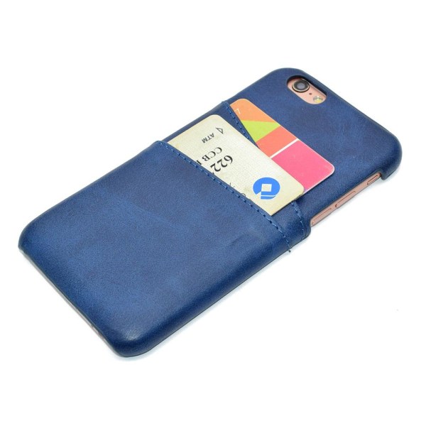 VINTAGE-Skal med kortfack för iPhone 6/6S Blå