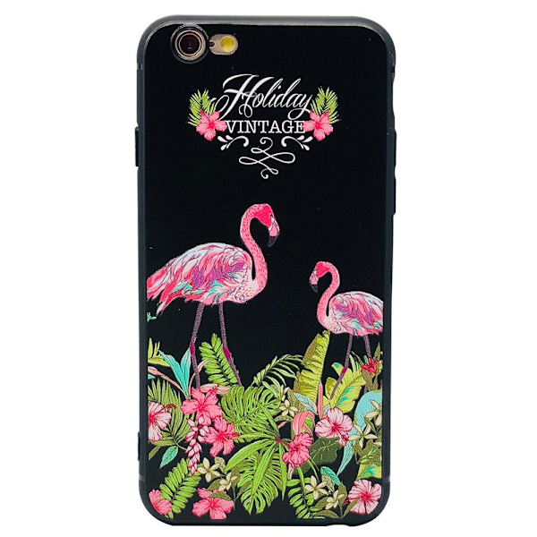 Black Flamingo - Retroskal av silikon för iPhone 6/6S Plus Flamingo