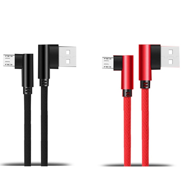 Effektivt slidstærkt hurtigopladningskabel Micro-USB Röd 1 Meter