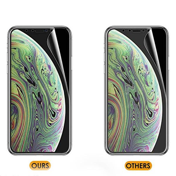 iPhone X/XS 3-PACK Skärmskydd 9H Nano-Soft Screen-Fit HD-Clear Transparent/Genomskinlig