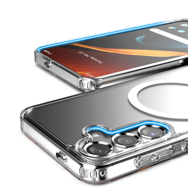 Galaxy S25 plus - Magnetiskt med stötskydd Transparent
