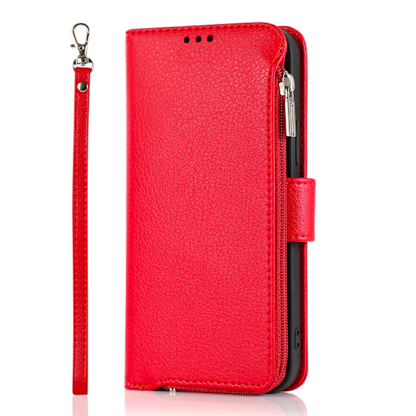 iPhone 15 - Stilrent Flip och Plånboks-Fodral Red