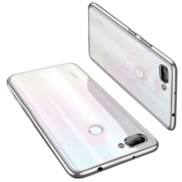 Huawei P Smart 2018 - Iskuja vaimentava silikonisuojus FLOVEME Silver
