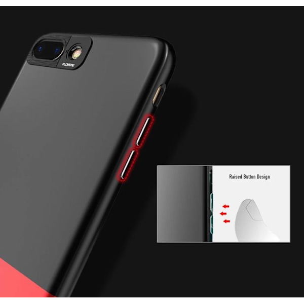 iPhone 6/6S plus - Stilrent skal i 2 delar från FLOVEME Svart/Röd