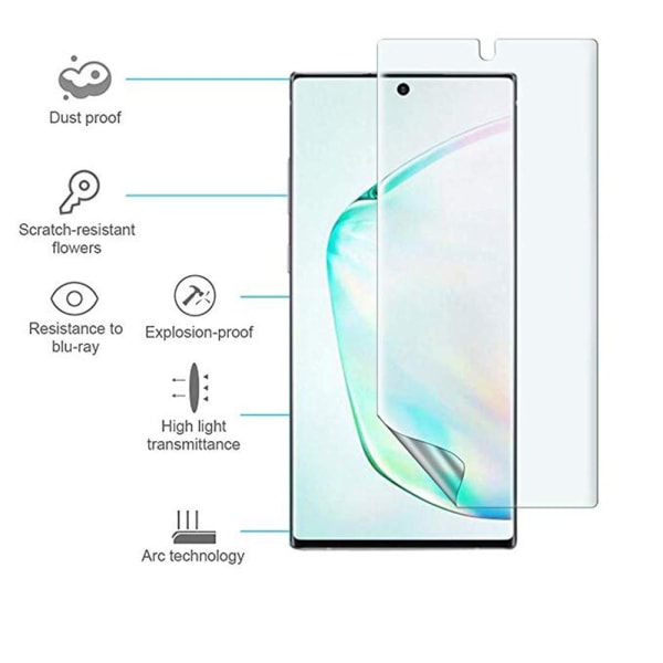 Note 10 3-PACK Sk�rmskydd 9H Nano-Soft Screen-Fit HD-Clear Transparent/Genomskinlig