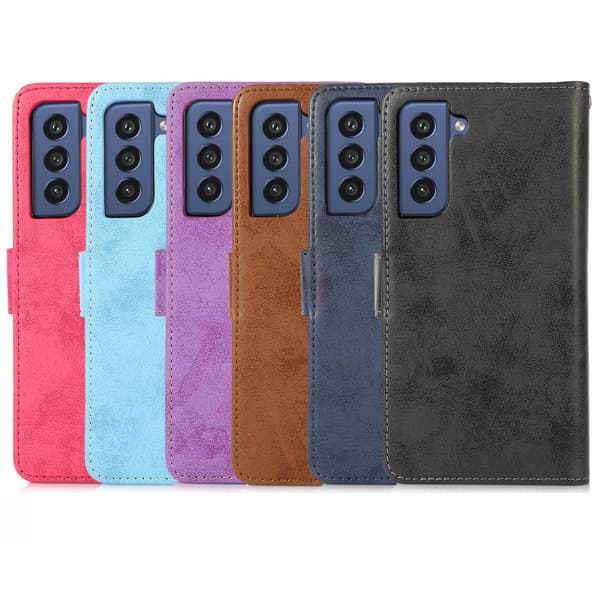 Samsung Galaxy S21 FE - LEMAN Wallet etui Svart