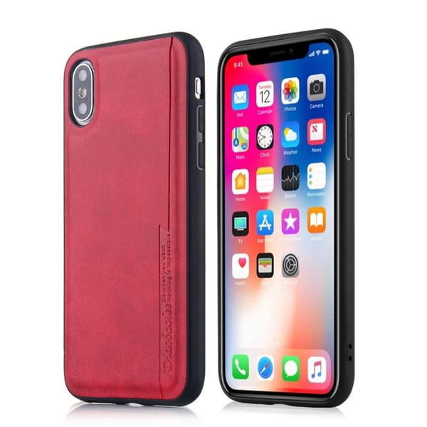 iPhone XS MAX - Stötdämpande PU-Läder Skal Blå