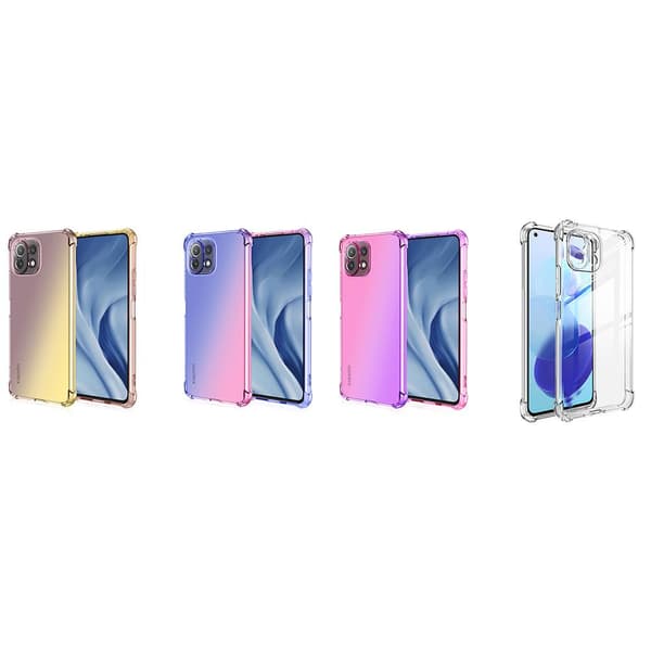 Xiaomi Mi 11 Lite - FLOVEME Silikonskal Blå/Rosa