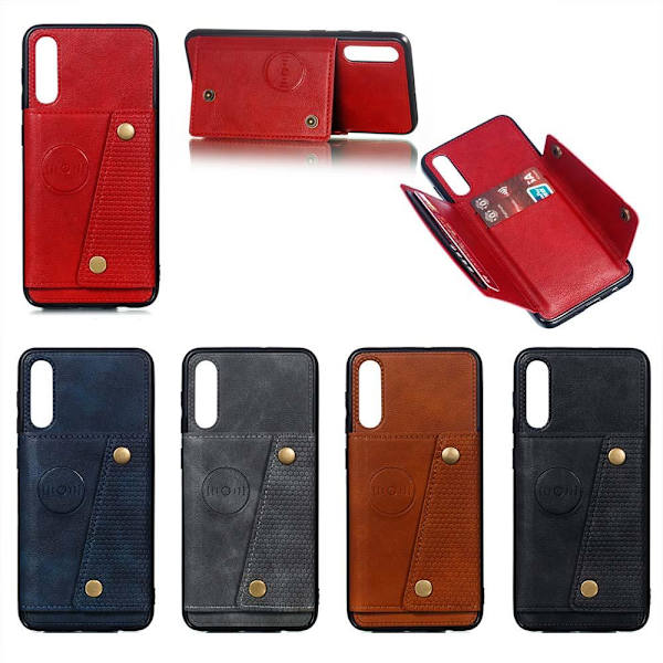 Samsung Galaxy A50 - Praktisk Smart Cover med kortrum Svart