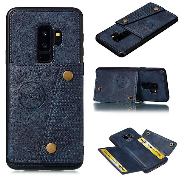Samsung Galaxy S9 - Praktiskt Smart Skal med Kortfack Svart