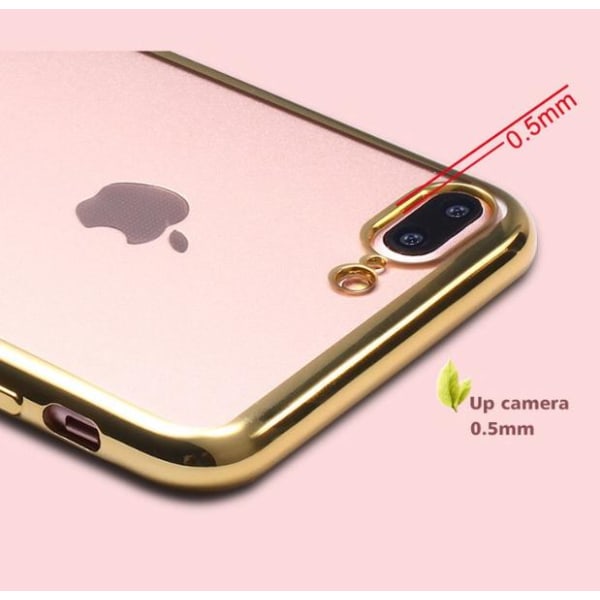 iPhone 8 - LEMANin tyylikäs silikonikuori Silver/Grå