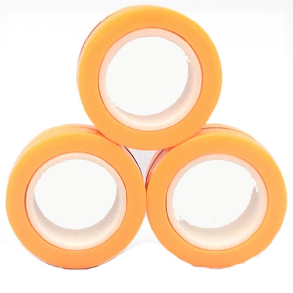 Fidget Toy / Magic Rings Spinner Magnetiska Ringar Gul