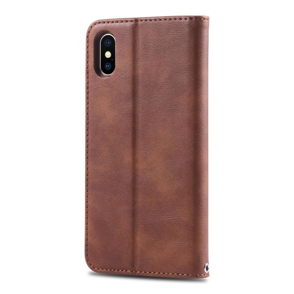 iPhone XS Max - Smart Praktiskt Plånboksfodral Brun Brun