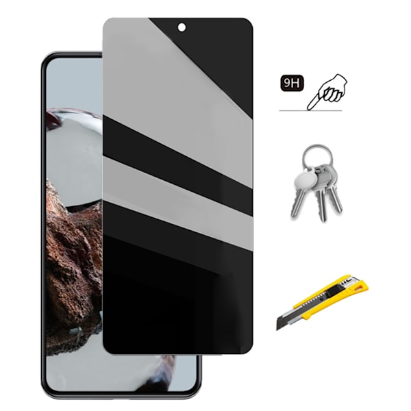 2-PACK Redmi Note 11 Pro 5G Anti-Spy Skärmskydd HD 0,3mm Svart