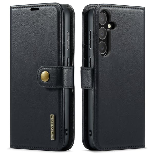 Samsung Galaxy S24 - 2-i-1 Plånboksfodral i Premium Läder Brun