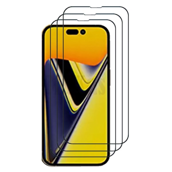 iPhone 15 Pro - 2-Pack Keramiskt Skärmskydd HD 0,3mm Transparent