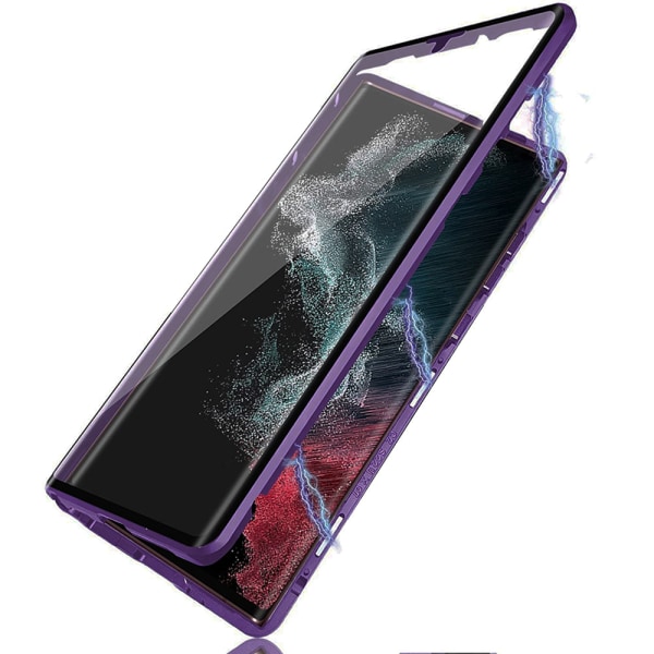 Samsung Galaxy S24 - Kraftfuldt Dobbelt Magnetisk Skal Guld