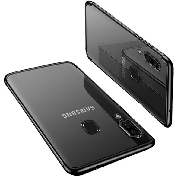 Samsung Galaxy A20E - Stötdämpande Silikonskal Floveme Silver