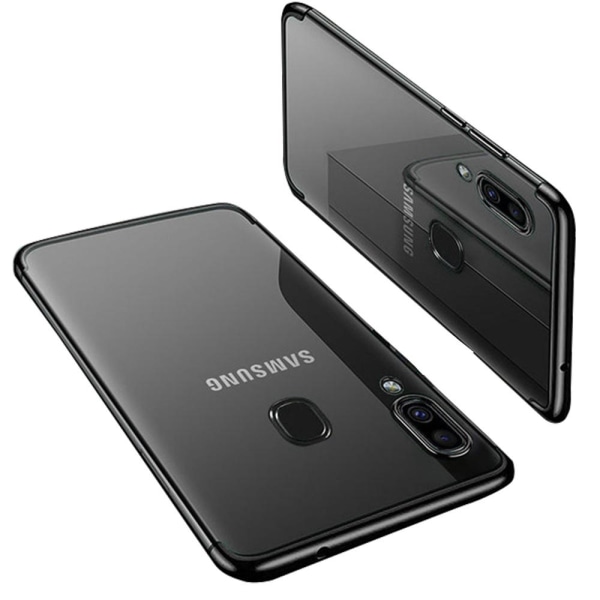 Samsung Galaxy A20E - St�td�mpande Silikonskal Floveme Silver