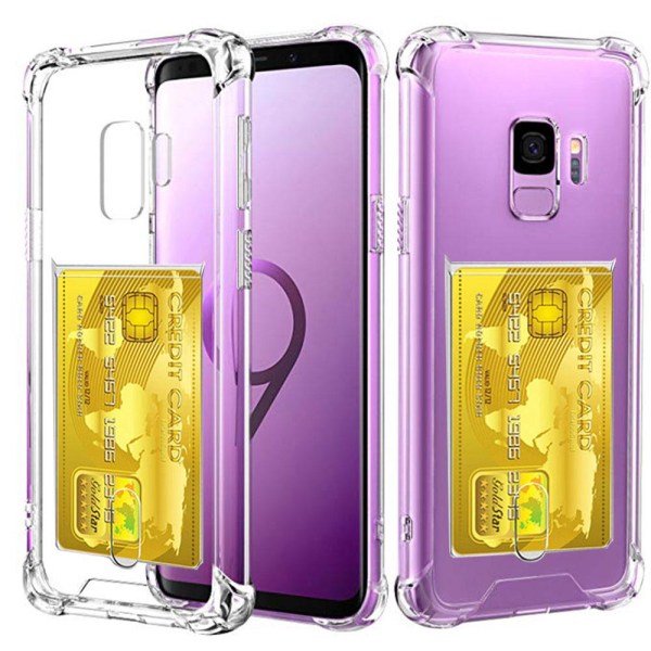 Samsung Galaxy S9 - Robust Skyddsskal med Kortfack Transparent/Genomskinlig